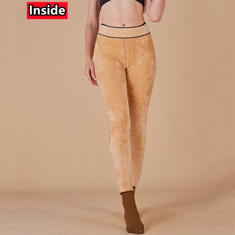 Women's Thermal Fleece Lined Tights, Winter Warm Footed Leggings