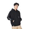 Li-Ning Wade Series Solid Color Letter Print Fleece-Lined Warm Long Sleeve Sweatshirt Unisex Tops Black AWDSI37-1
