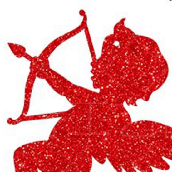 Alla hjärtans dag Cupido Hängande Dekoration Romantisk Cupidoformad Pappersklipp Hänge för Bröllopsdag Semesterfest Dekoration