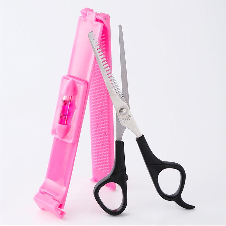 Professional Hairdressing Scissors Set: Flat Shears, Thinning Shears, Bangs Cutting Tool for Home Use.