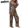 GMXIA Women's Long Sleeve Long Pants Loungewear Cardigan Pajama Set