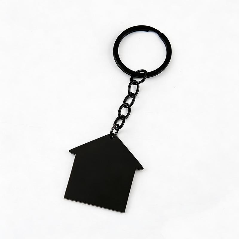 Cross-border Stainless Steel Keychain - Blank Pendant with Laser Color Printing