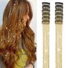 Synthetic 12 Pcs Colored Silk Hair Extensions for Women Clip-in Style Hair Extensions for Women Suitable for Holiday Events
