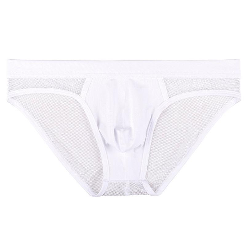 1Pc Low Waist Lingerie Acrylic Fiber Panties Men's Sexy U Pouch Underwear Briefs