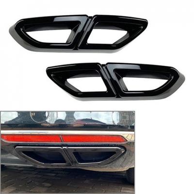 Black Rear Exhaust Muffler Tail Pipe Cover Trim For 2016-19 VW Passat Variant B8