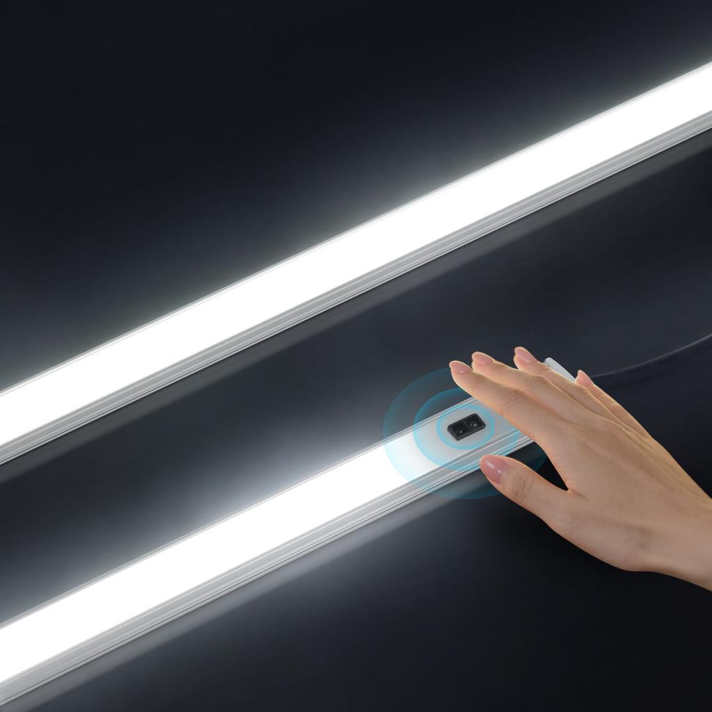 Under-Unit Light Kitchen LED Cabinet Light Bar Aluminium Bright Light Strip Non-Contact Motion Sensor Lamp For Cupboard Counter