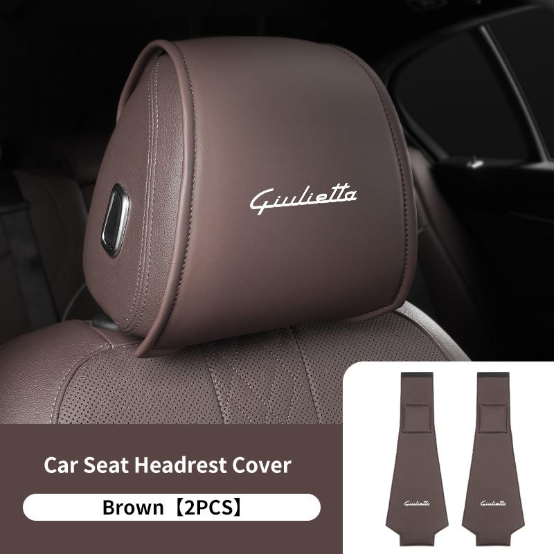 For Alfa Romeo Car Styling Headrest Case Anti-Dirty Dustproof Protective Cover GT Stelvio F1 Brera Volante Tonale Gloria Disco