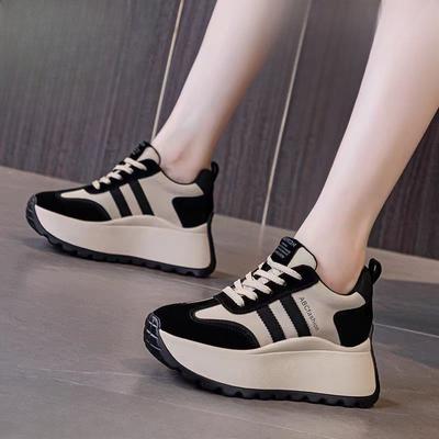 Damen Sneaker Plateau Schuhe Frühling und Herbst Neue Mode Vielseitig Dicke Sohle Outdoor Lässig Leichte Schuhe