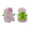 Clearstone Capybara Plush Keychain, Chubby Animal Turtle with Music, 13cm, Pink