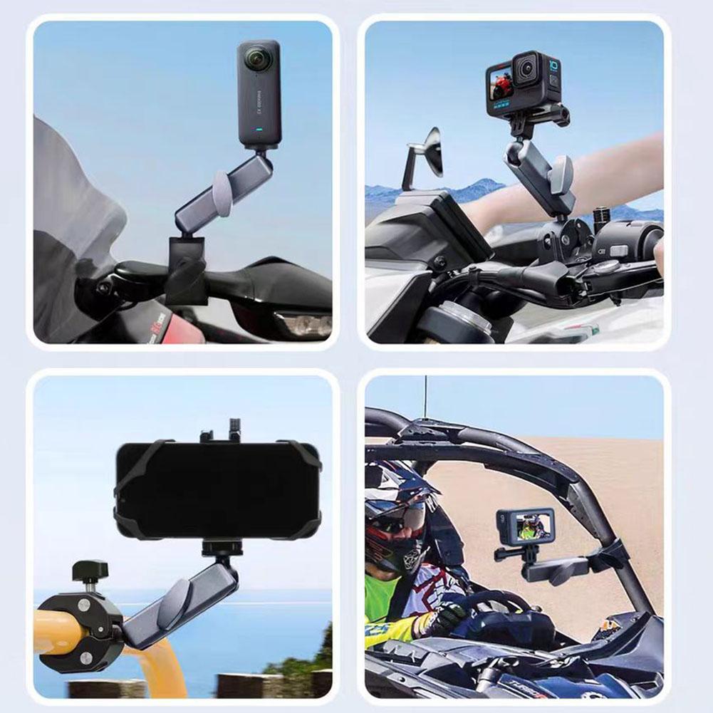 360° For Gopro Hero Bike Bicycle Motorcycle Handlebar Handle Bar Mount Holder for SJCAM DJI Osmo Insta360 X4 Camera Accessories