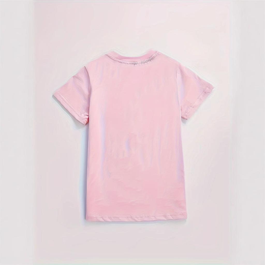 Dívčí ležérní tričko s potiskem písmen "Velká sestra" na léto, Dětské módní tričko s krátkým rukávem