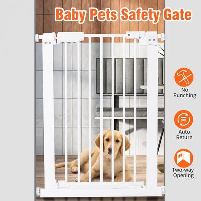 Verstellbares Sicherheitstürgitter für Babys, 61–70,9 cm, für Haustier, Hund, Katze, Zaun, Treppentür aus Metall, hochfestes Eisengitter für die Sicherheit von Kindern