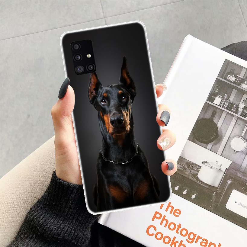 Doberman Dog Phone Case Cover For Samsung Galaxy A13 A14 A15 A16 A17 A53 A54 A55 A56 A33 A34 A35 A36 A23 A24 A25 A26 A05S Galaxy
