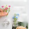 Mini Glass Vase Fridge Magnets 8-Pack DIY Artificial Flower Fridge Magnets Creative Decorative Magnetic Flower Pot Home Kitchen Decor