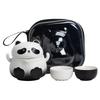 Light luxury panda portable travel tea set, grab a pot, two cups, express cup, high-end business gifts