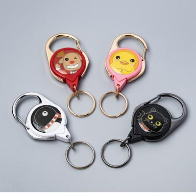 Cartoon Animal Key Holders Zinc Alloy Buckle Retractable Durable Badge Reel Outdoor Useful Keychain Card Holder