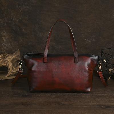 Borsa a mano retrò da donna in vera pelle a tinta unita borse a spalla versatile morbida pelle bovina borsa a tracolla