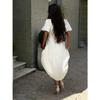 French V-neck Elegant Coffee Break Dress For Women With Hollow Design