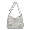 Ladies' Fashionable PU Leather Multi-layer Large Capacity Versatile Women's Bag, Single Shoulder Crossbody Bag