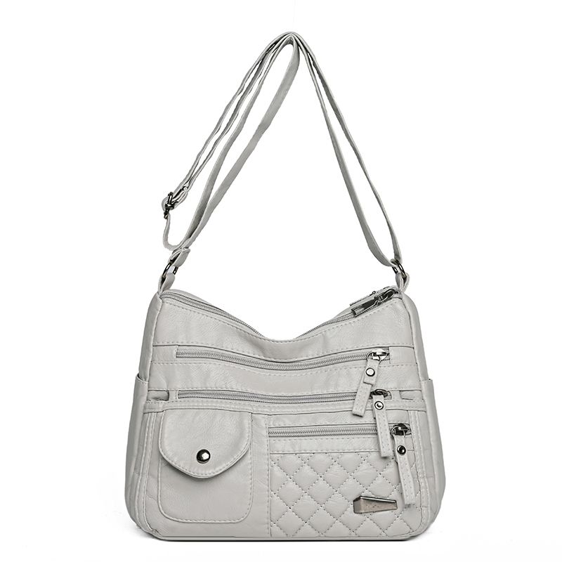 Ladies' Fashionable PU Leather Multi-layer Large Capacity Versatile Women's Bag, Single Shoulder Crossbody Bag