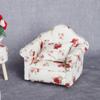 1:12 Dollhouse Miniature Floral Single Sofa for Living Rooms or Bedrooms
