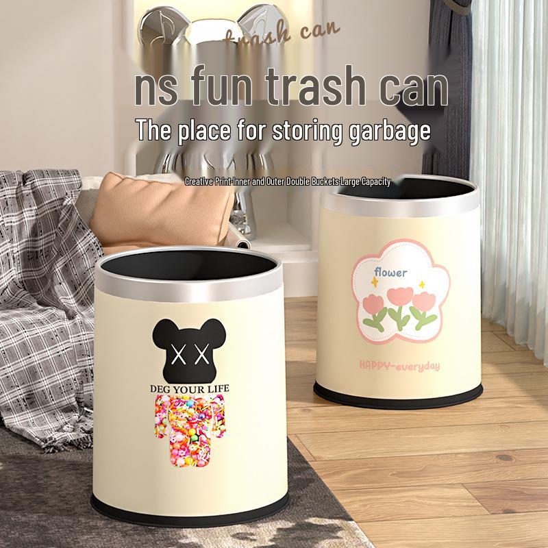 

Бытовое Большое Пластиковое Мусорное Ведро для Гостиной, Кухни и Ванной Комнаты Small чёрный