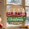Christmas 2D Wooden Welcome Doorplate Holiday Decoration Hanging