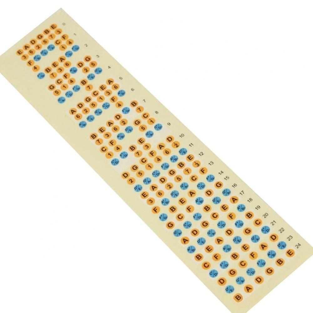Stickers Guitar Chord Stickers Fretboard Sticker Guitar Note Sticker Guitar Scales Stickers