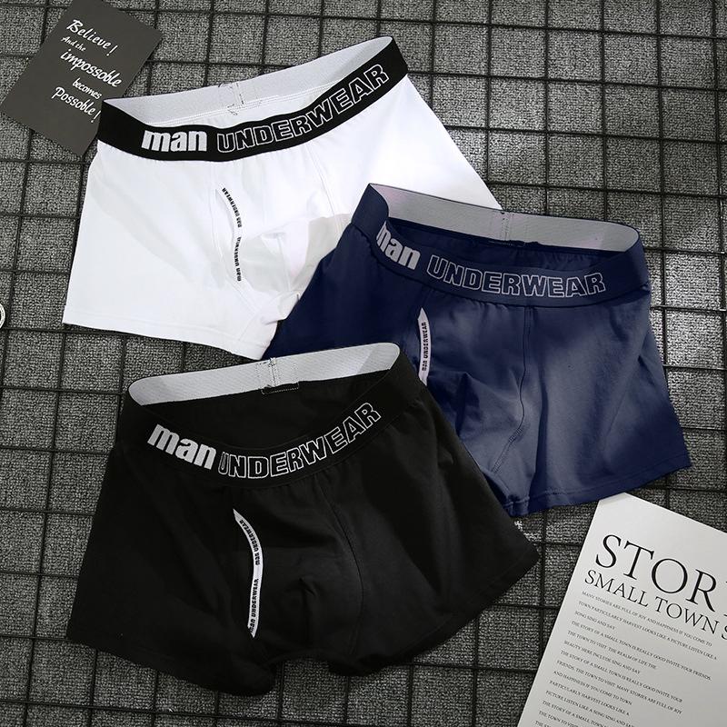 Men's Underwear Men Cotton Underpants Male Comfortable Shorts New Gentleman Solid Fashion Letters Breathable Boxers
