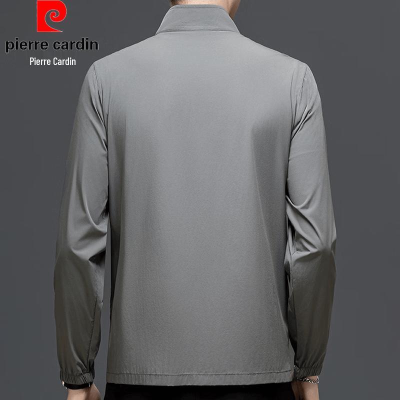 Pierre Cardin Men's Summer Ice Silk Stand-Collar Jacket