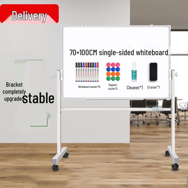 Mobile Magnetic Double-Sided Whiteboard Stand for Home, Office, or Training - Small Size