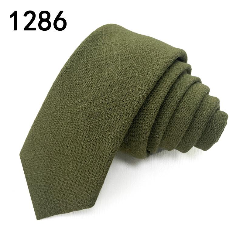 Men'S Plain Cotton Jacquard Tie, Simple Temperament Business Dress Hand-Made British Tie