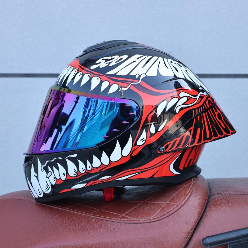 ORZ Binhua Qifang Motorcycle Helmet Full Face Helmet for Men and Women All Seasons R50S