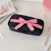 Desktop Storage Bow Stationery Bag Sweet Lace Bow Pencil Pouch Korean Style Pencil Case  Office