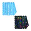 Resin Hair Clips Mold Colorful Holographic Epoxy Resin Casting Mold for DIY Crafts Bookmarks Hair Clips Jewelry Making