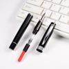 Luxury Black Metallic Fountain Pen Business Student School Practicing Calligraphy Ink Absorption Writing Father Men Gift