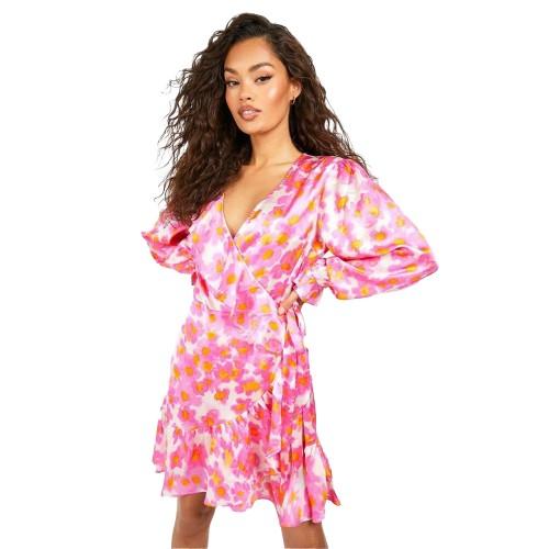 Influence Womens/Ladies Floral Satin Skater Dress