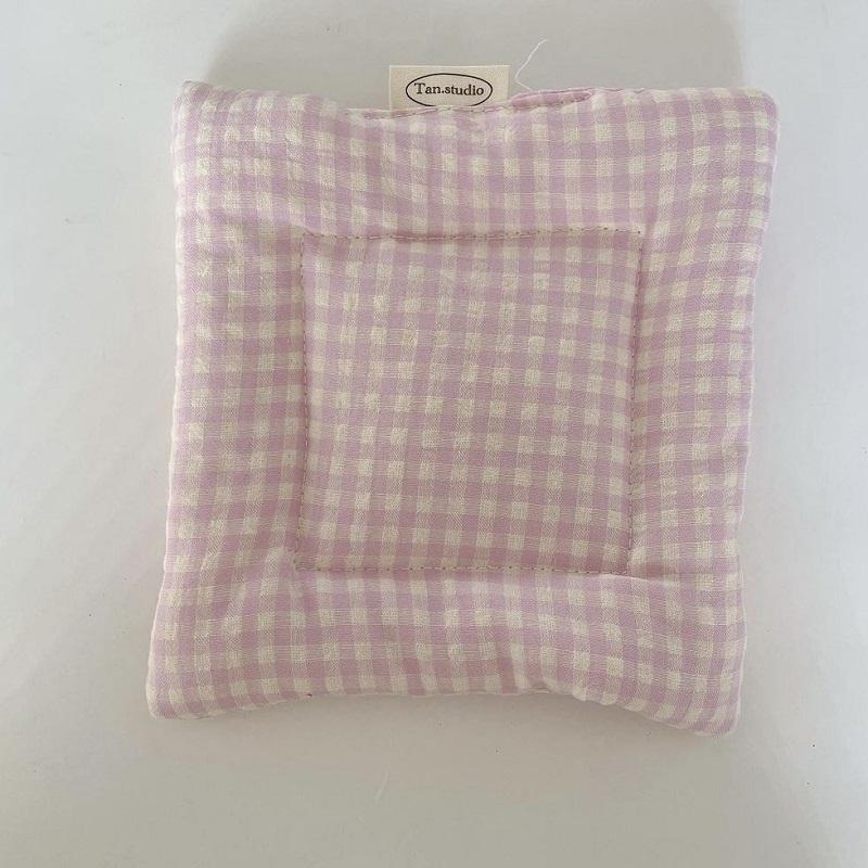 1PC Table Mat Placemat Dining Table Kitchen Heat Resistant Cup Mat Homemade Cotton Cup Mat Fabric Photography Props 15x15cm