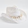 Summer Hand Woven Straw Hat for Women Shell Decoration Holiday Beach Sun Hat Chapeu Panama Feminino