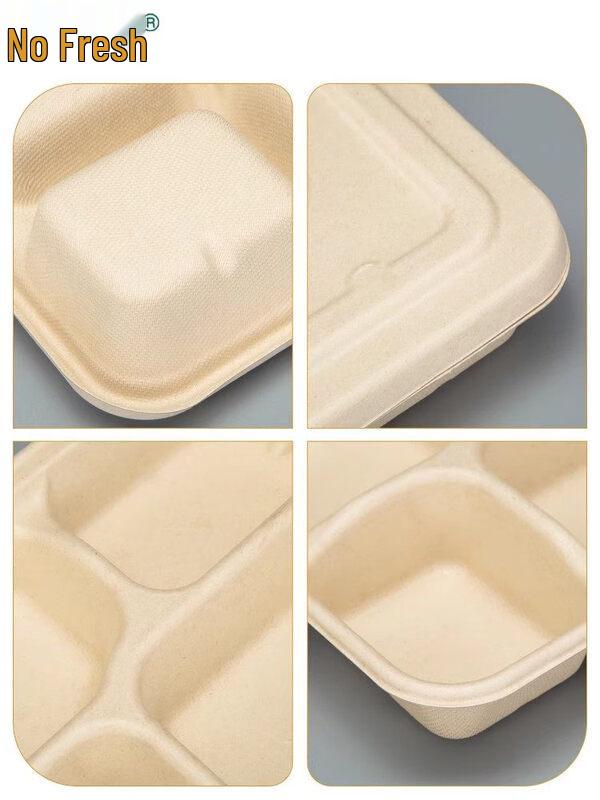 ZISIZ Disposable Multi-Compartment Paper Lunch Box