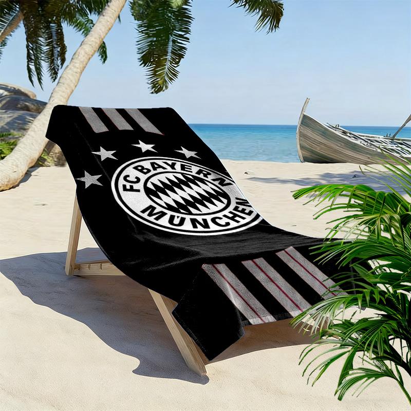 Asciugamano da Spiaggia con Stampa FC Bayern Monaco, Asciugamano Grande Morbido Asciugatura Rapida per Spiaggia Campeggio Nuoto