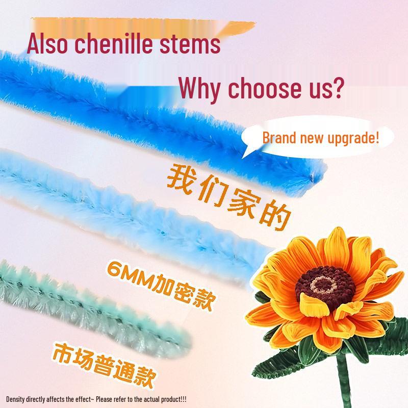 DIY Children's Craft Kit: Macaron Chenille Pipe Cleaner Bouquet