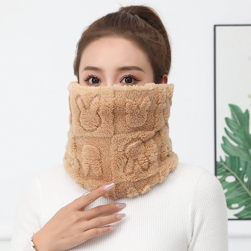 Écharpe Infinie en Peluche Fausse Fourrure Couleur Unie Douce Guêtre de Cou Mignonne Simple Anti-Froid Chauffe-Cou Pour Ski Pour Femmes Usages Quotidiens Hiver Extérieur