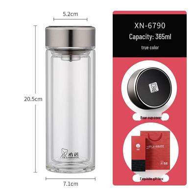 XINO XN-6790 Double-Layer Insulated Glass Mug