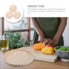 Handmade Bamboo Woven Basket Tray,Flat Wicker Round Fruit Basket Woven Food Storage Shallow Tray Decorative Serving Tray Wall
