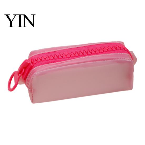 PVC Pencil Case Stationery Case, Large Capacity Pouch, Fashionable Bag Smooth Zipper Pen Organizer for School Office Student Use