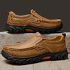 Genuine Leather Mens Loafers Non Slip Walking Flats Breathable Outdoor Slip on Casual Shoes New Man Work Office Driving Sneakers