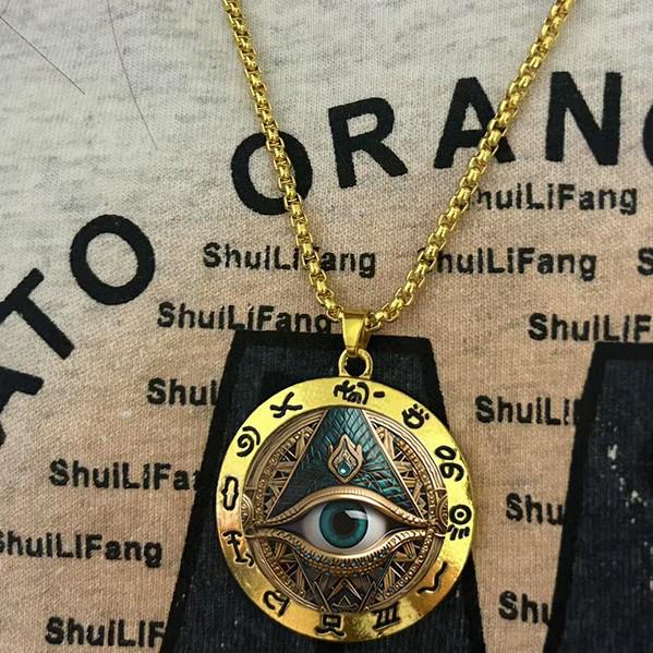 Yunjin Cross-Border Fashion God's Eye Necklace Pendant Charm