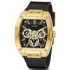 Guess Phoenix Multifunction Black Dial Black Leather Strap Quartz Watch for Men - GW0202G1