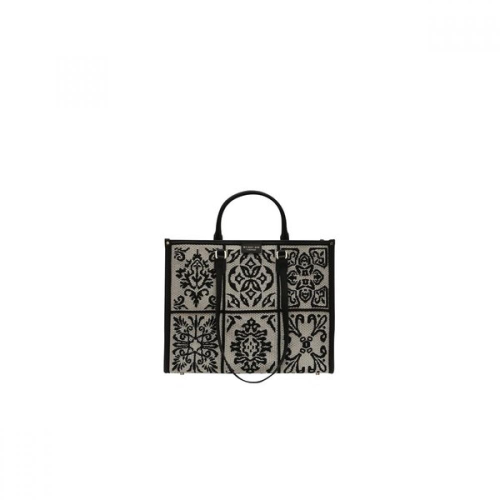 Riccio Anna My Best Bag Jacquard Tote Bag  hs41Myb201bk 